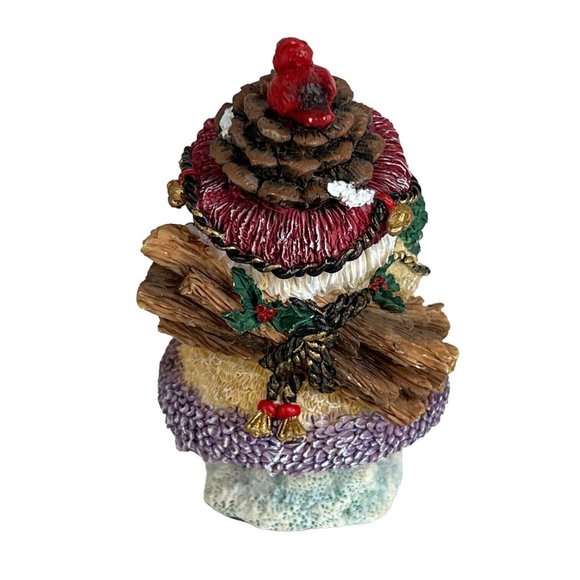 Possible Dreams Crinkle Claus Santa Claus Figurine Christmas Pine Cone Red Bird - Picture 6 of 7